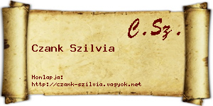 Czank Szilvia névjegykártya